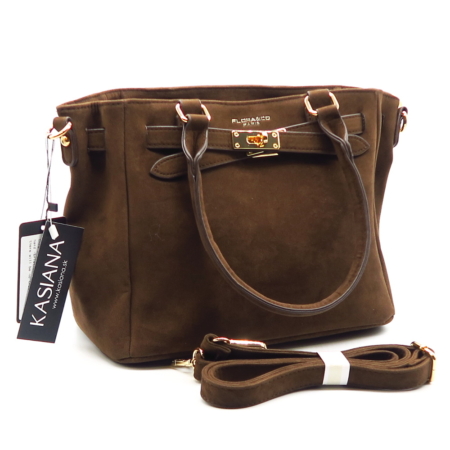 Tmavohnedá kabelka FLORA&CO 7522