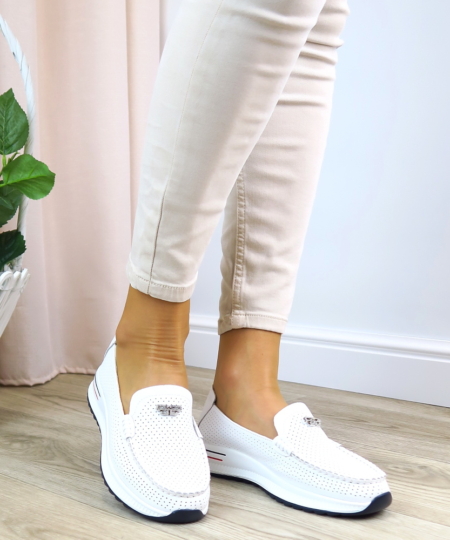 Biele mokasíny EVENTO 9793