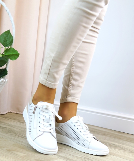 Biele tenisky CAMBELL 26-19403