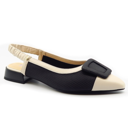 Béžovo-čierne sandále MACIEJKA K7466