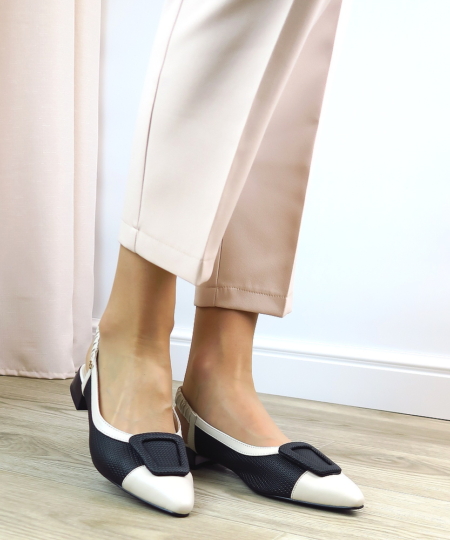 Béžovo-čierne sandále MACIEJKA K7466