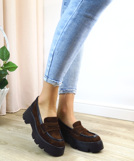 Tmavohnedé mokasíny SIMEN 8396A