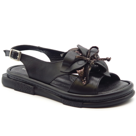 Čierne sandále BOMBONELLA P158