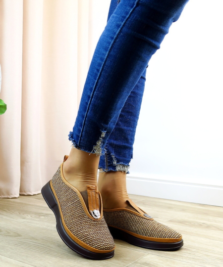 Hnedé slip-on tenisky BOMBONELLA G028
