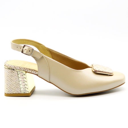 Širšie béžové sandále COMFORT ASPENA KX-2906