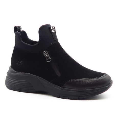 Čierne členkové topánky REMONTE D6676-03