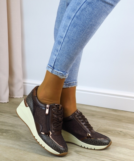 Hnedé sneakersy MARCO TOZZI 2-23723-41