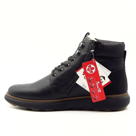 Čierne členkové topánky RIEKER B3342-00