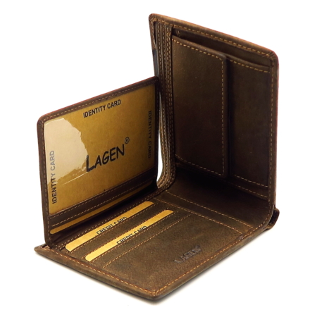Hnedá peňaženka LAGEN 19179
