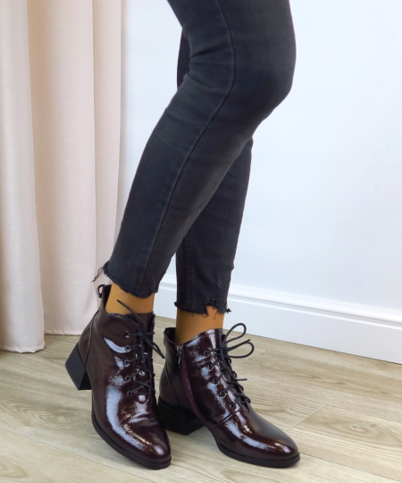 Bordové členkové topánky LADIES 2636