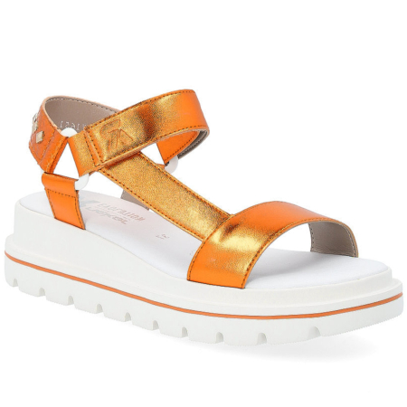 Oranžové sandále RIEKER W1651-38
