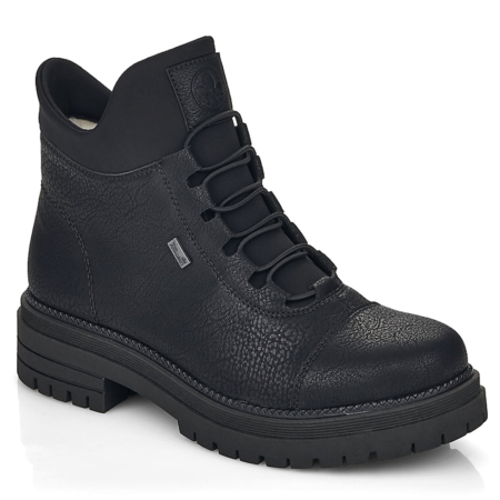 Čierne členkové topánky RIEKER Y3163-00